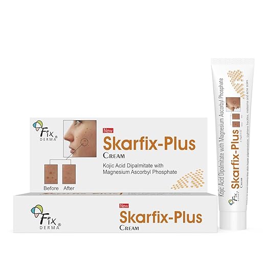 Fixderma 2% Kojic Acid + 1% Arbutin Skarfix-Plus Scar Removal Cream | Hyperpigmentation Removal Cream and Acne Scars Removal Cream | Helps to Reduce Melasma- 15 g