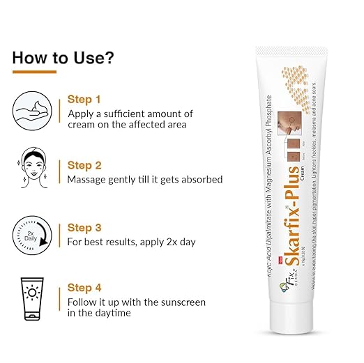 Fixderma 2% Kojic Acid + 1% Arbutin Skarfix-Plus Scar Removal Cream | Hyperpigmentation Removal Cream and Acne Scars Removal Cream | Helps to Reduce Melasma- 15 g