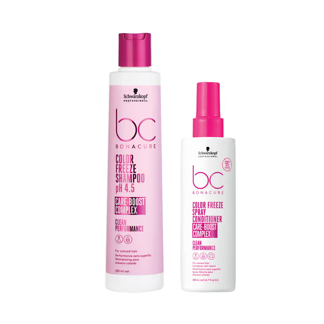 Schwarzkopf Professional Bonacure pH 4.5 Color Freeze Shampoo + Spray Conditioner