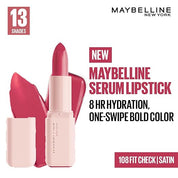 Maybelline New York Maybelline Serum Lipstick (Satin),| 1-Swipe Lush Color 8HR Weightless Hydration