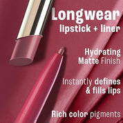 Lakme 9to5 Hya Beach Edit, Lipstick + Liner Duo, Pro Pink, Infused with Hyaluronic Acid, Vitamin E, Jojoba Oil, Comfortable Matte Finish, SPF Powered, Hydrating Lipstick