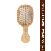 Bamboo Hair Brush with bamboo bristles | Wooden Hair Unisex | Wooden Brush for Hair Small Hairbrush for Women | Paddle Hair Brush Paddle Brush for Women Travel Friendly