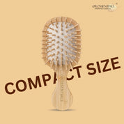 Bamboo Hair Brush with bamboo bristles | Wooden Hair Unisex | Wooden Brush for Hair Small Hairbrush for Women | Paddle Hair Brush Paddle Brush for Women Travel Friendly