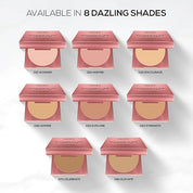 RENEE PRO Power Puff Compact Powder Lightweight and Velvety Matte Finish, Helps Achieve Even Toned Skin, Minimizes Appearance Of Pores & Fine Lines, Helps Control Excess Oil & Shine,