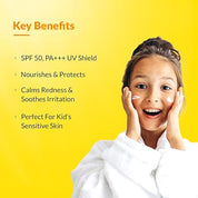 Fixderma Shadow Sunscreen SPF 50+ Gel for Kids PA+++ | Broad Spectrum Sunscreen for UVA & UVB Protection, Non-Greasy & Water Resistant - For Kids 2+ Years Age, 75gm