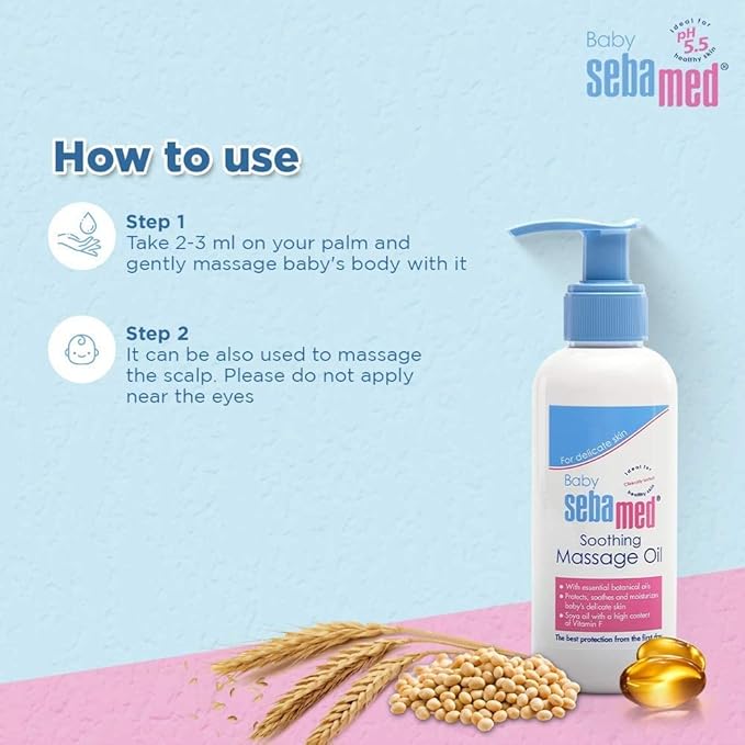 Sebamed Baby Soothing Massage Oil (150 ml) | PARABEN FREE