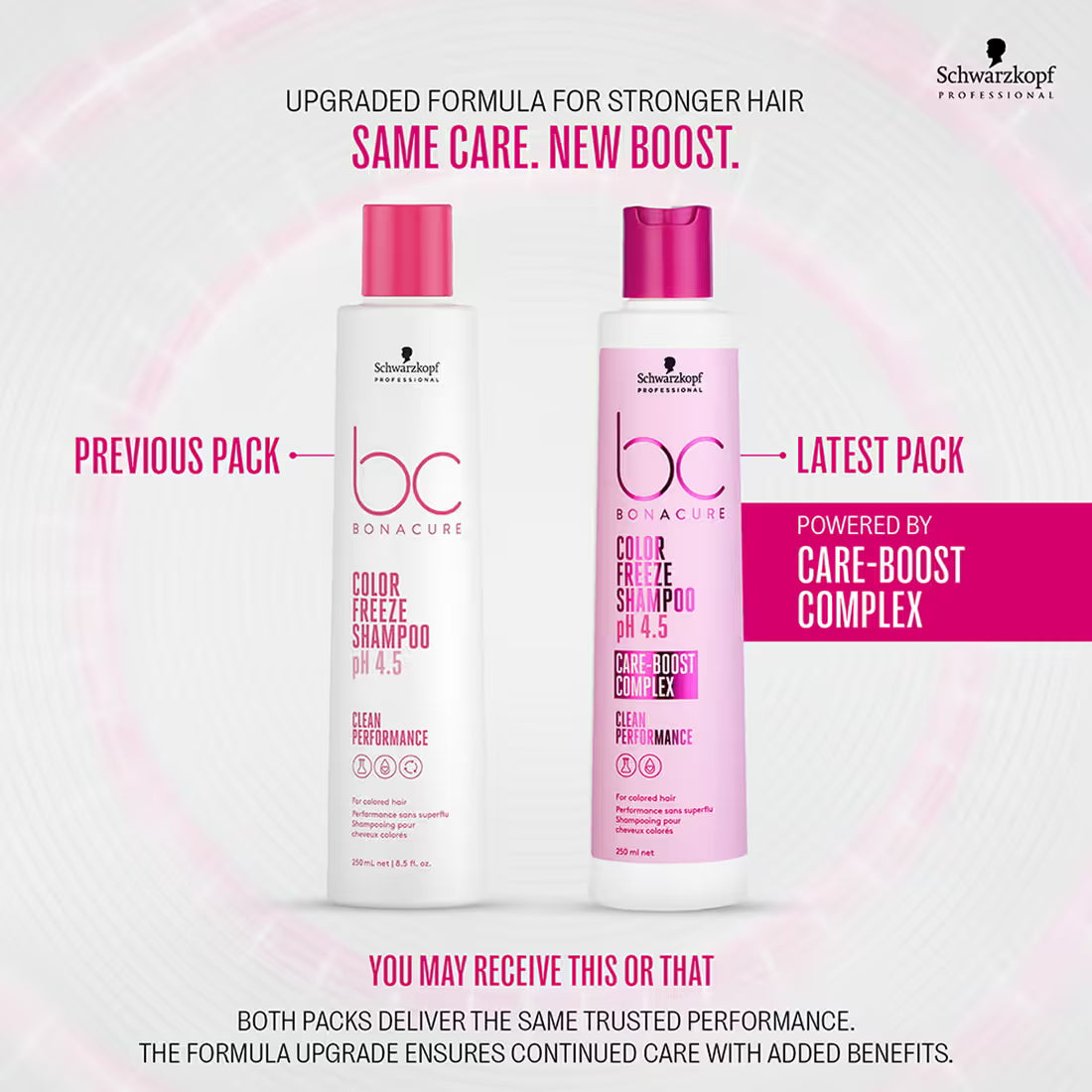 Schwarzkopf Professional Bonacure pH 4.5 Color Freeze Shampoo + Spray Conditioner
