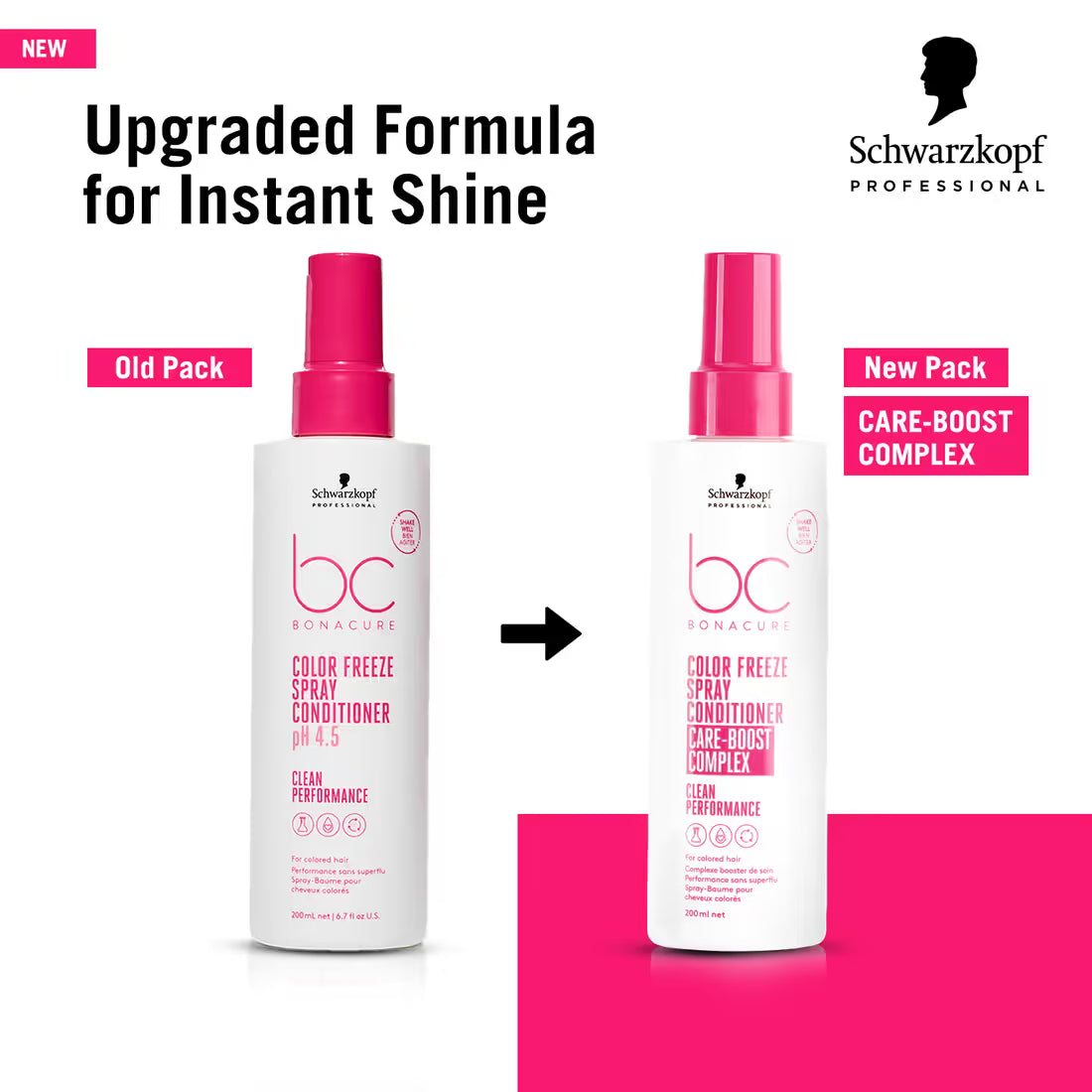 Schwarzkopf Professional Bonacure pH 4.5 Color Freeze Shampoo + Spray Conditioner