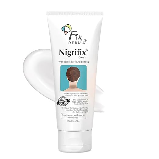 Fixderma Nigrifix Cream for Acanthosis Nigricans with Lactic Acid | Dermatologist Tested Retinol Cream | For Dark Body Parts like Neck, Ankles, Knuckles, Armpits, Thighs & Elbows