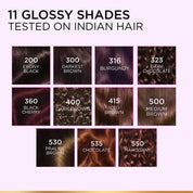 L'Oréal Paris Casting Crème Gloss Hair Color With Glycolic Gloss Complex | 5X Glossier Hair Color | Shade 200 - Ebony Black | 60g + 40ml + 60g