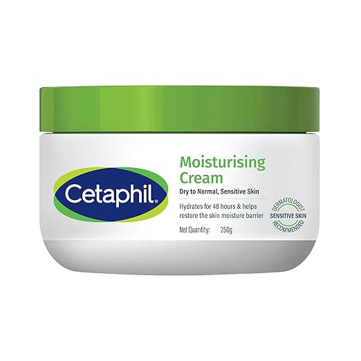 Cetaphil Moisturising Cream 100 g for Dry & Sensitive Skin | 48H Hydration with Almond Oil, Niacinamide & Panthenol | Rich Fragrance and Paraben Free Moisturiser, Prevents Moisture Loss & Repairs Skin Barrier | Dermatologist Recommended
