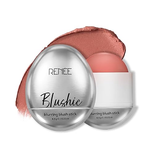 RENEE Blushie Blurring Blush Stick | Buildable Formula With Soft-Focus Matte Finish | Lightweight, Long-Lasting, Easily Blendable | With Hyaluronic Acid, Peptides & Vitamin E - Pinkie Promise | 6.5g