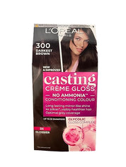 L'Oréal Paris Casting Crème Gloss Hair Color With Glycolic Gloss Complex | 5X Glossier Hair Color | Shade 200 - Ebony Black | 60g + 40ml + 60g