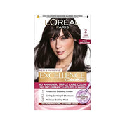 L'Oreal Paris Excellence Creme Triple Care No Ammonia Long-lasting Hair Color, 100% Grey Coverage, Powered by Pro-keratin and French Rose Oil, Shade Black 1, 72ml+100g