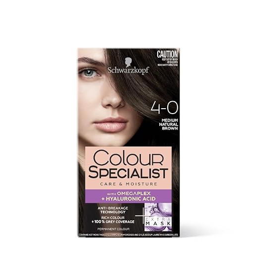 Schwarzkopf Colour Specialist At Home Permanent Hair Colour With Omegaplex Anti-Breakage Technology And Hyaluronic Acid With 2 After Colour Repair Masks For Softer Hair