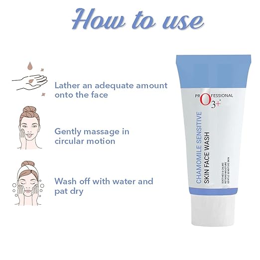 O3+ Chamomile Face Wash for Sensitive Skin, 60g