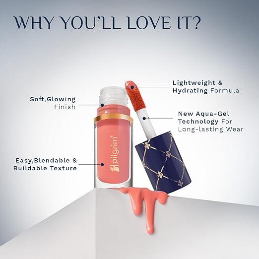 Pilgrim Rosy Delight Liquid Serum Blush For Face Makeup