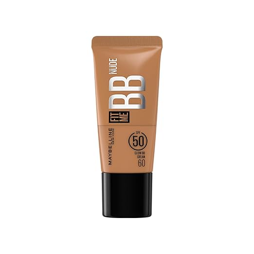 Maybelline New York Fit Me Glow BB Cream, SPF 50 + 24H Hydration With Niacinamide & Hyaluronic Acid, Dewy Finish for Normal to Dry Skin- Shade 45, 25ml