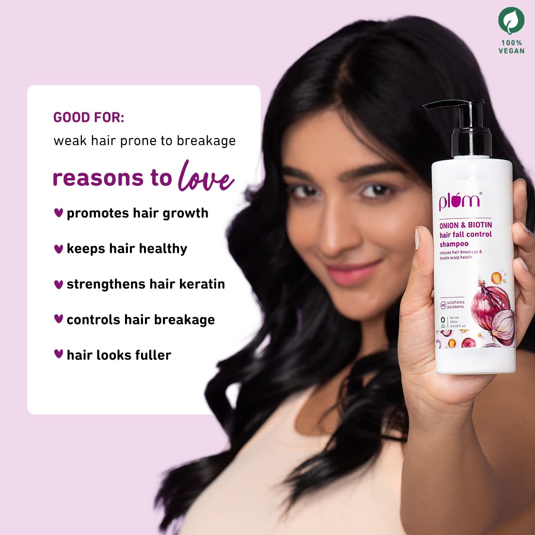 Plum Onion And Biotin Hair fall Control Shampoo (250ml)