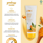 Plum Turmeric & White Clay Acne Action Face Wash (100ml)