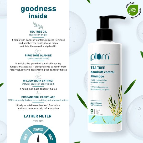 Plum Tea Tree Dandruff Control Shampoo