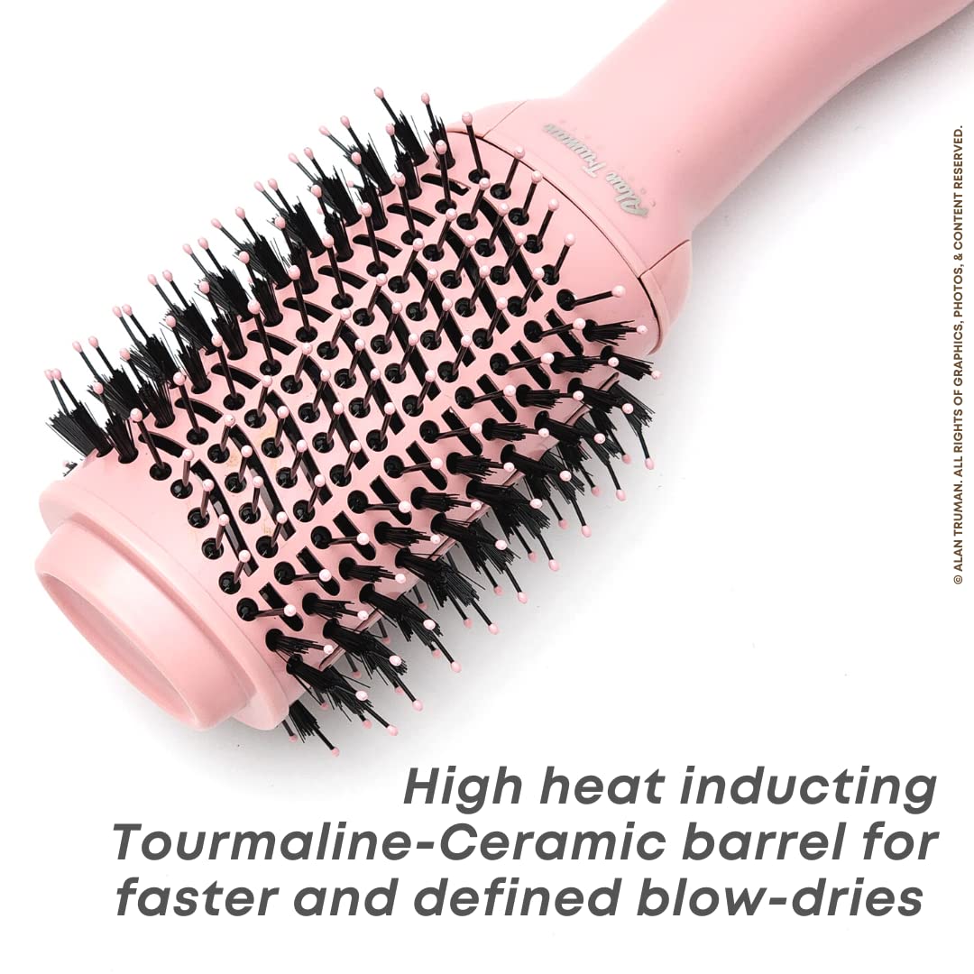 Alan Truman Blow Dryer Brush For Everyday Blowouts & Blow-styling At Home - Compact Pink