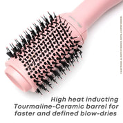 Alan Truman Blow Dryer Brush For Everyday Blowouts & Blow-styling At Home - Compact Pink