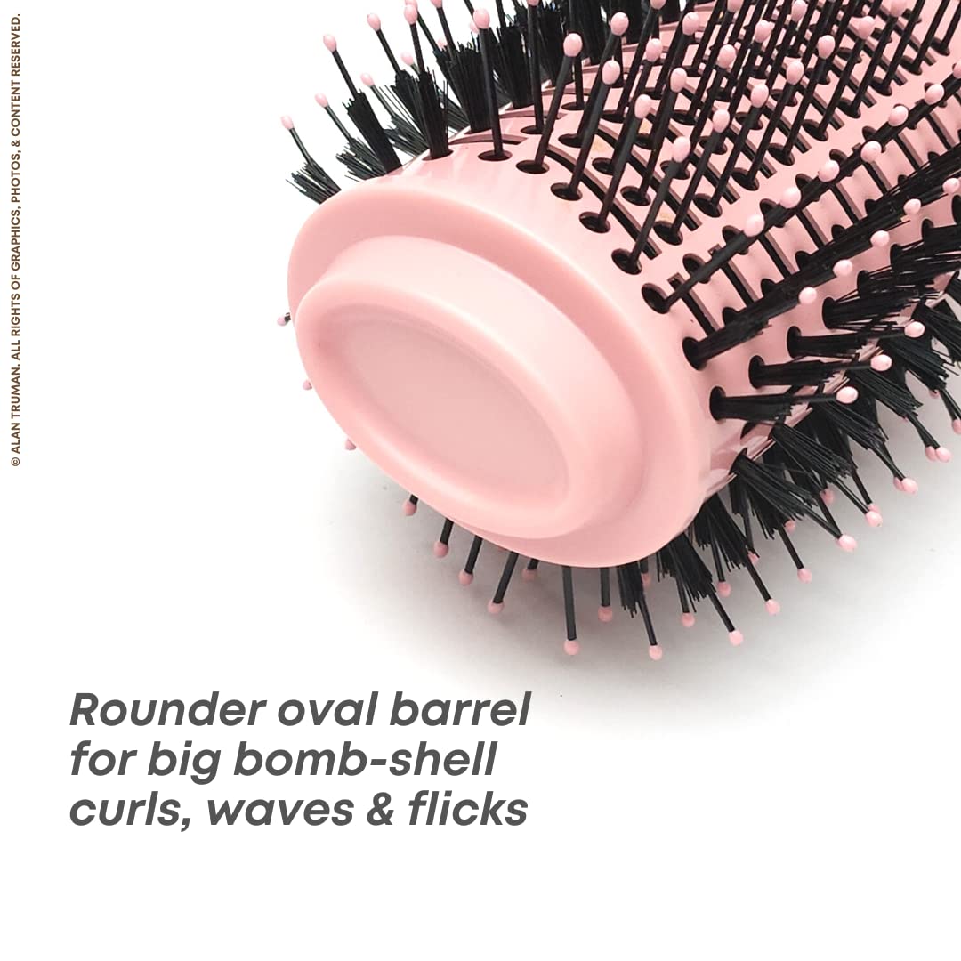 Alan Truman Blow Dryer Brush For Everyday Blowouts & Blow-styling At Home - Compact Pink