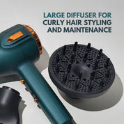 Alan Truman Force 7799-2200 Watts Super Powerful Ac Motor Hair Dryer With Large Diffuser