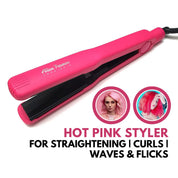 Alan Truman Hot Pink Tourmaline Ceramic Hair Straightener