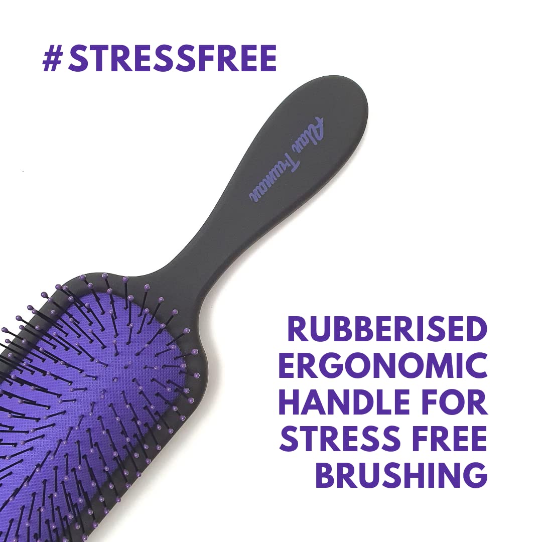 Alan Truman Knot No More Detangling & Hair Care Brush - Playful Purple