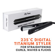 Alan Truman Professional Mirror Titanium Straightener (Black)