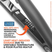 Alan Truman Professional Mirror Titanium Straightener (Black)
