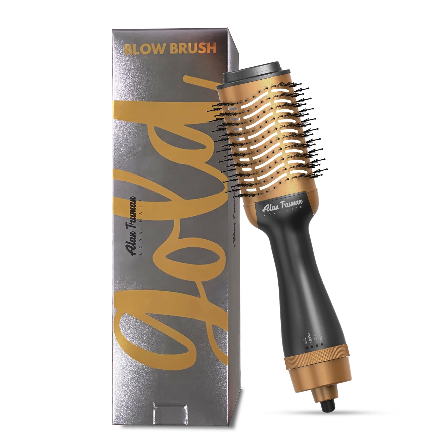 Alan Truman The Blow Brush Cappuccino Gold | 1100 Watts | Dryer In The Form Of A Brush