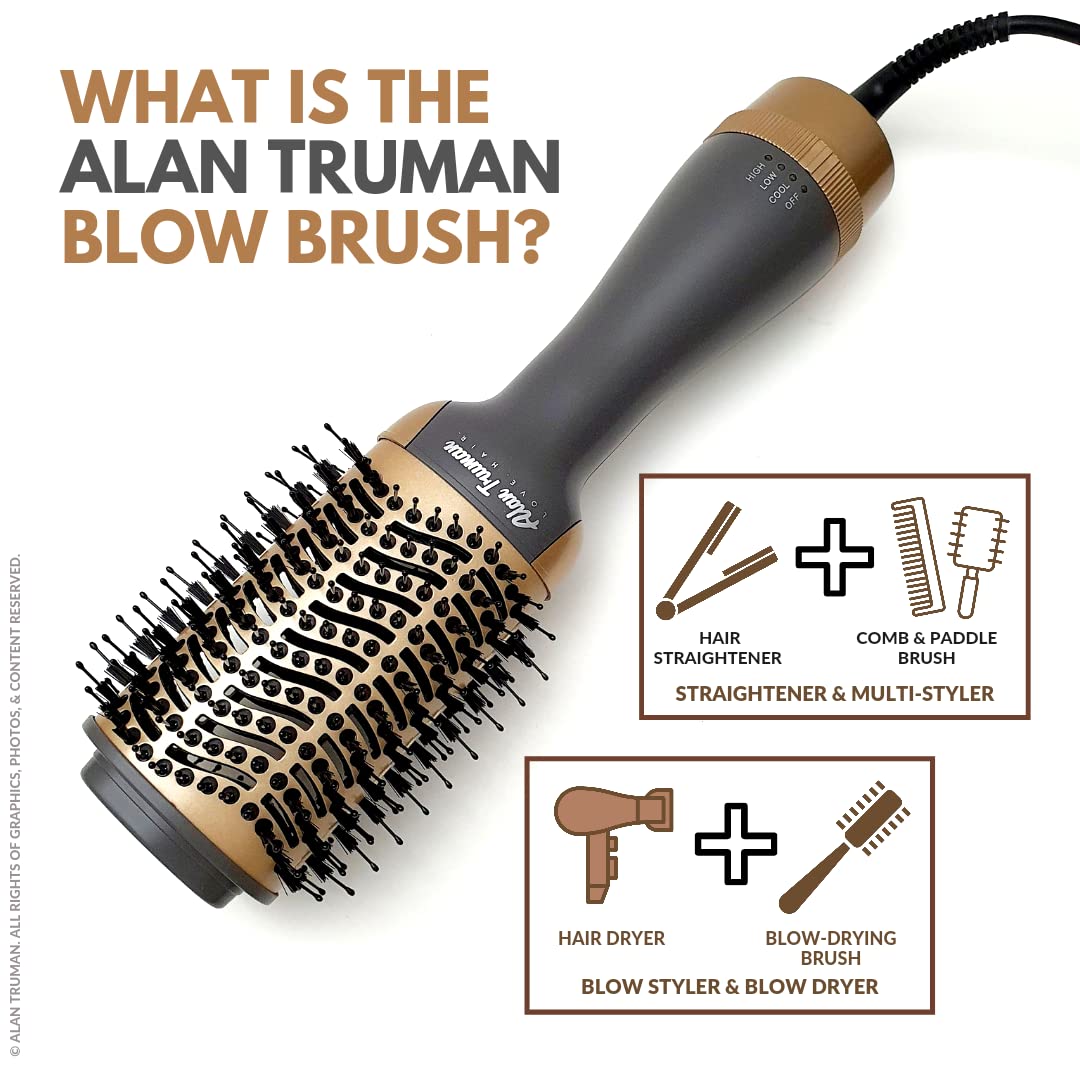 Alan Truman The Blow Brush Cappuccino Gold | 1100 Watts | Dryer In The Form Of A Brush