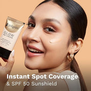 Pilgrim Beige Glow 3-In-1 Natural Bb Cream Medium Coverage For All Skin Types Spf 50 Pa++++ With Niacinamide, Hyaluronic Acid & Vit C - 30G,