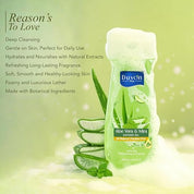 Aloe Vera & Mint Shower Gel 250ml | pH Balanced Paraben Free Body Wash Gel | Refreshing Cooling Formula for Soft Hydrated Skin