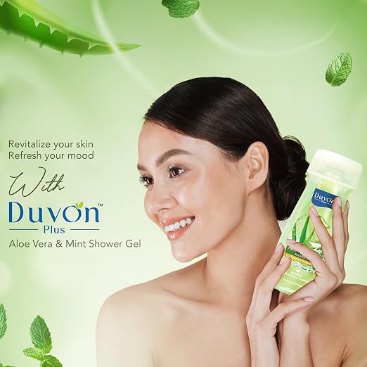 Aloe Vera & Mint Shower Gel 250ml | pH Balanced Paraben Free Body Wash Gel | Refreshing Cooling Formula for Soft Hydrated Skin