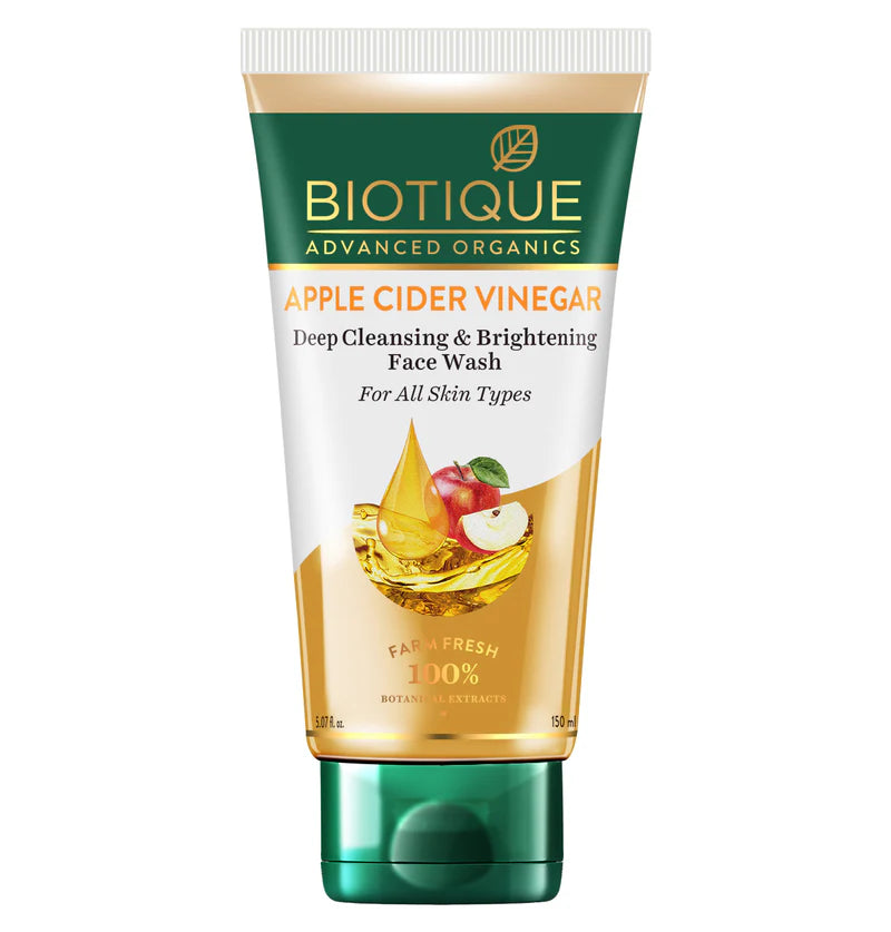 Biotique Apple Cider Vinegar Deep Cleansing Face Wash for All Skin Types, 150ml