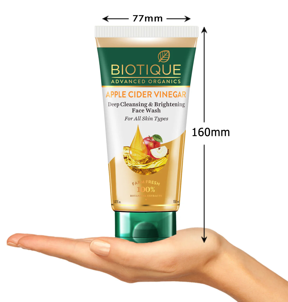 Biotique Apple Cider Vinegar Deep Cleansing Face Wash for All Skin Types, 150ml