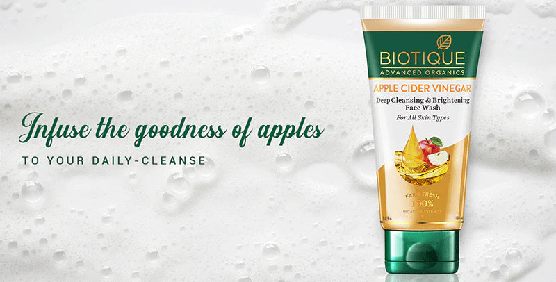 Biotique Apple Cider Vinegar Deep Cleansing Face Wash for All Skin Types, 150ml