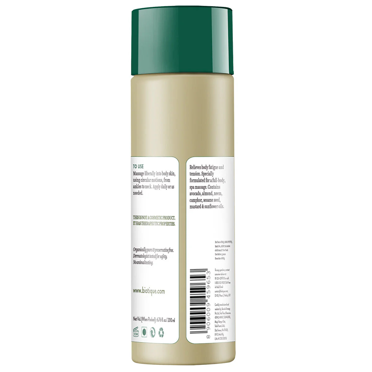 Biotique Cado Stress Relief Avocado  Body Massage Oil