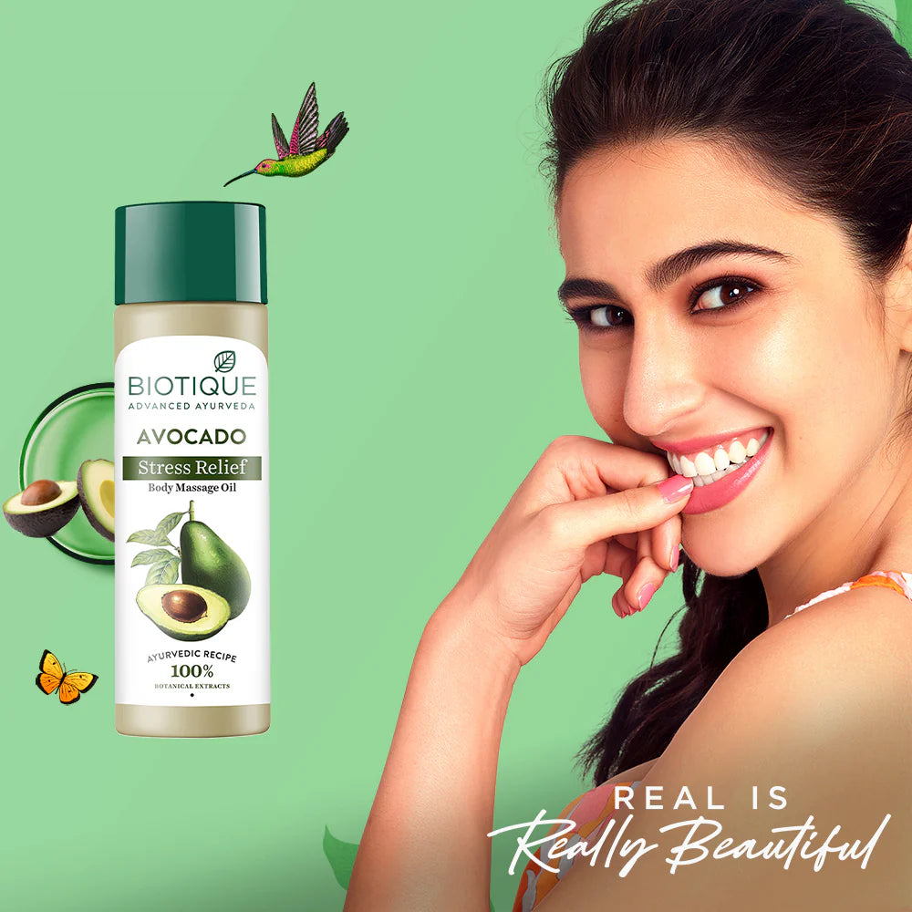 Biotique Cado Stress Relief Avocado  Body Massage Oil