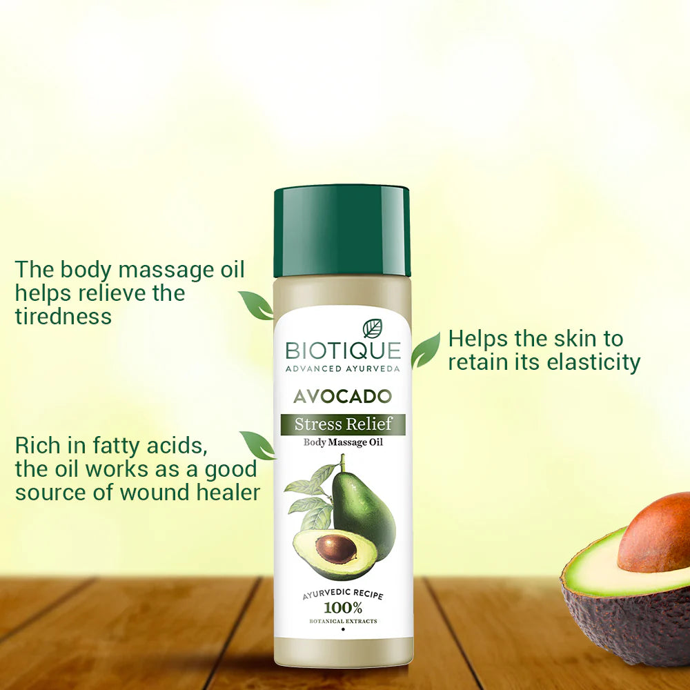 Biotique Cado Stress Relief Avocado  Body Massage Oil