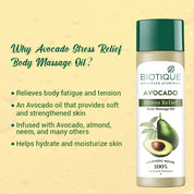 Biotique Cado Stress Relief Avocado  Body Massage Oil