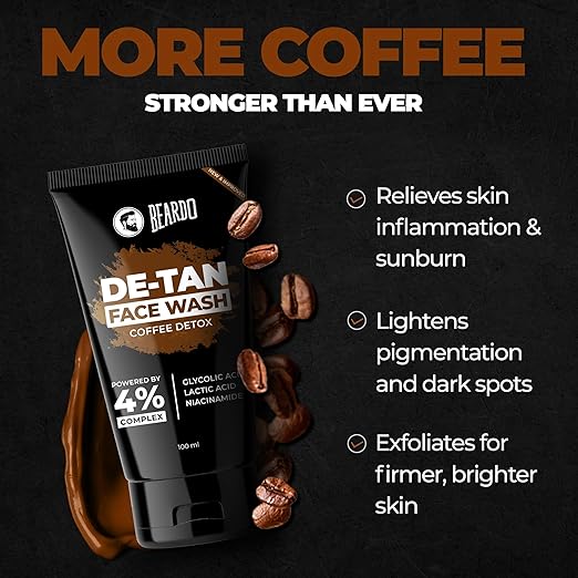 BEARDO DeTan Face Wash for Men, 100ml