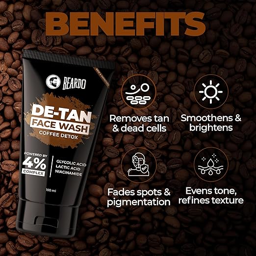 BEARDO DeTan Face Wash for Men, 100ml