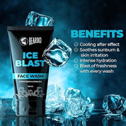 BEARDO Ice Blast Cooling Facewash for Men, 100 ml