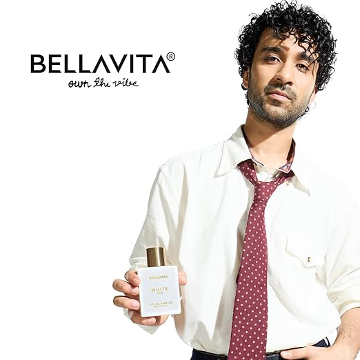 BELLAVITA White Oud 100ml | Long Lasting Unisex Perfume | Perfume for Man and Woman | Eau De Parfum | Orange, Patchouli, Musk | Oud, Citrus & Spicy Premium Fragrance