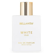 BELLAVITA White Oud 100ml | Long Lasting Unisex Perfume | Perfume for Man and Woman | Eau De Parfum | Orange, Patchouli, Musk | Oud, Citrus & Spicy Premium Fragrance